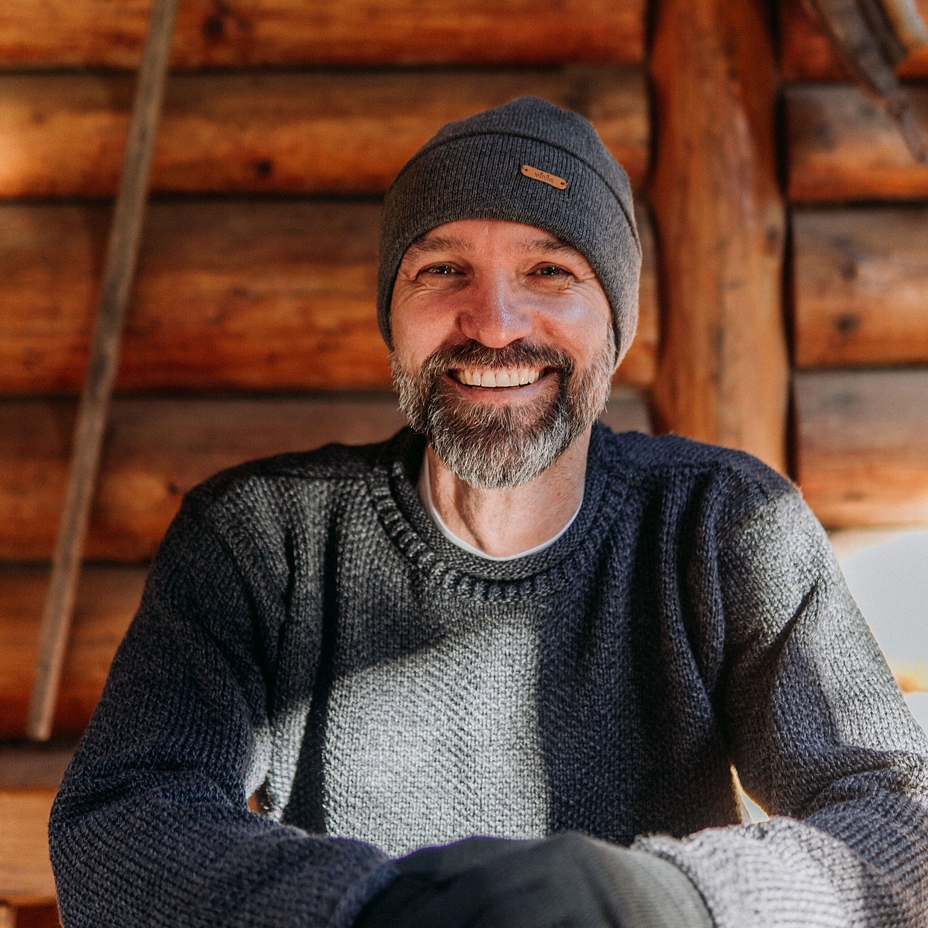 Men's Merino wool pullover sweater gray