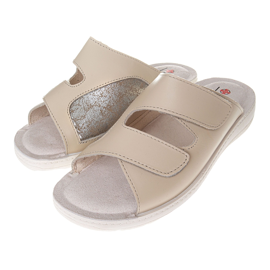 Women’s Sona Leather Slip-on Shoes for Feet with Bunions Beige