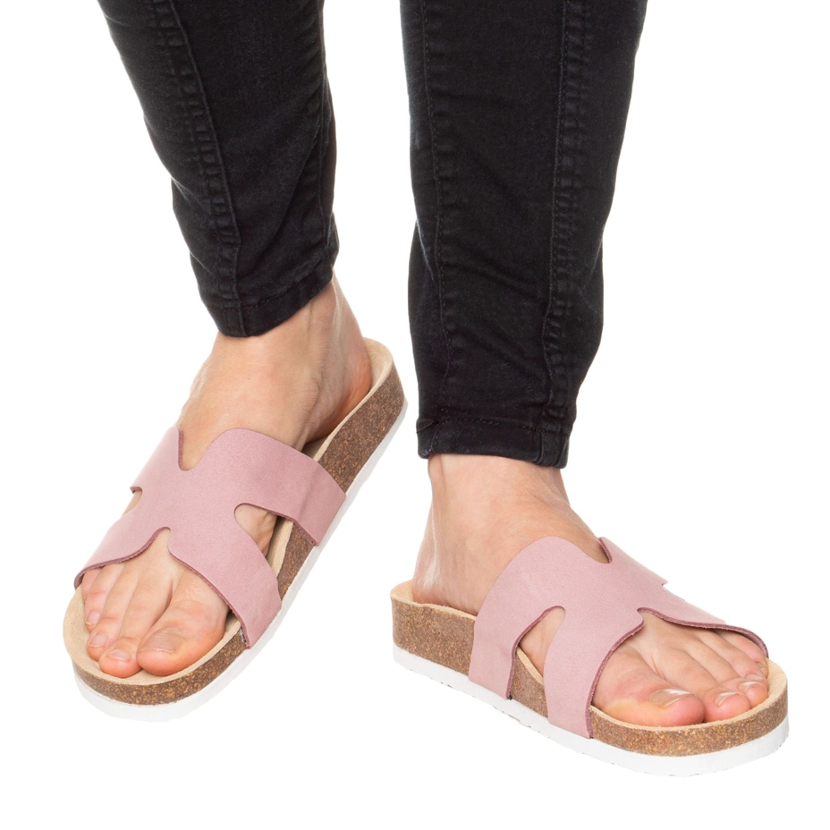 Women’s Zora Orthopaedic Cork Sliders Pink