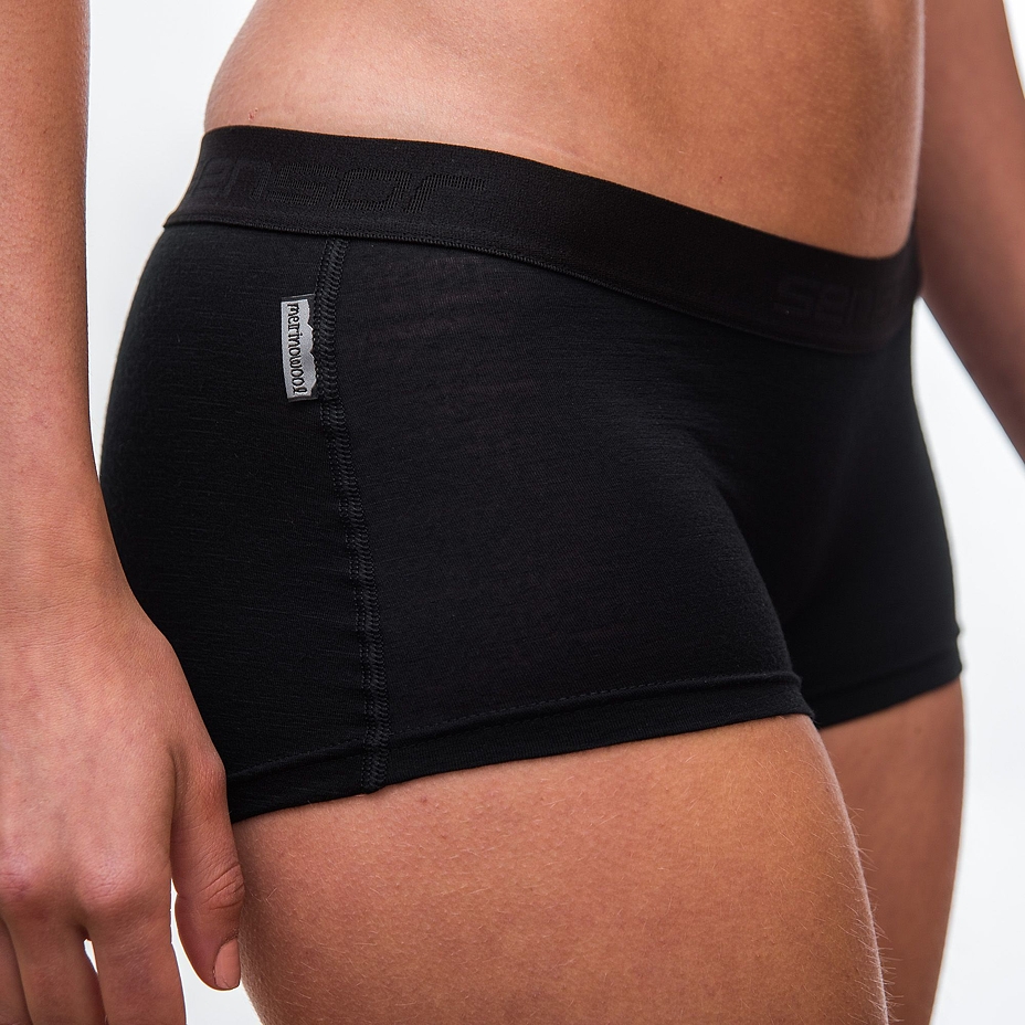 Women’s Sensor Merino Active Performance Boxers Black