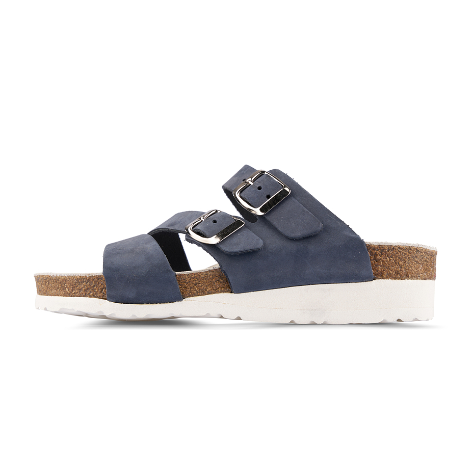 Women’s Sarlota Orthopaedic Cork Wedge Sliders Blue