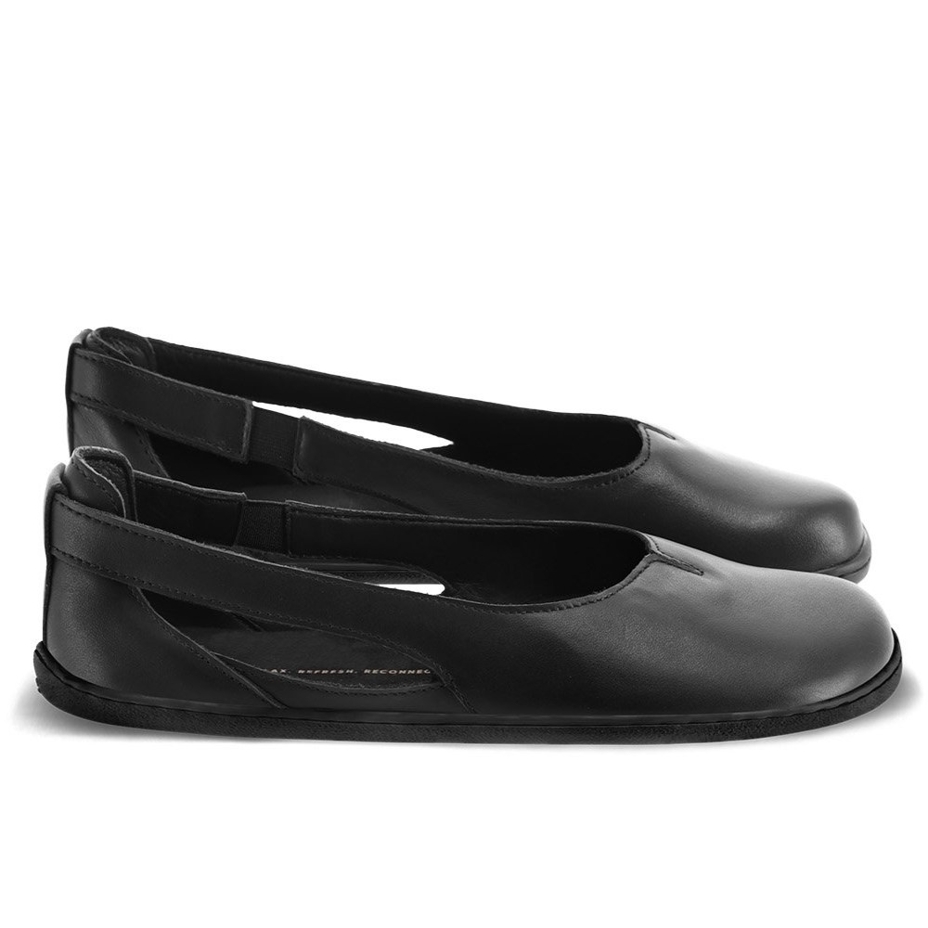 Bellissima Leather Barefoot Ballerina Pumps Black