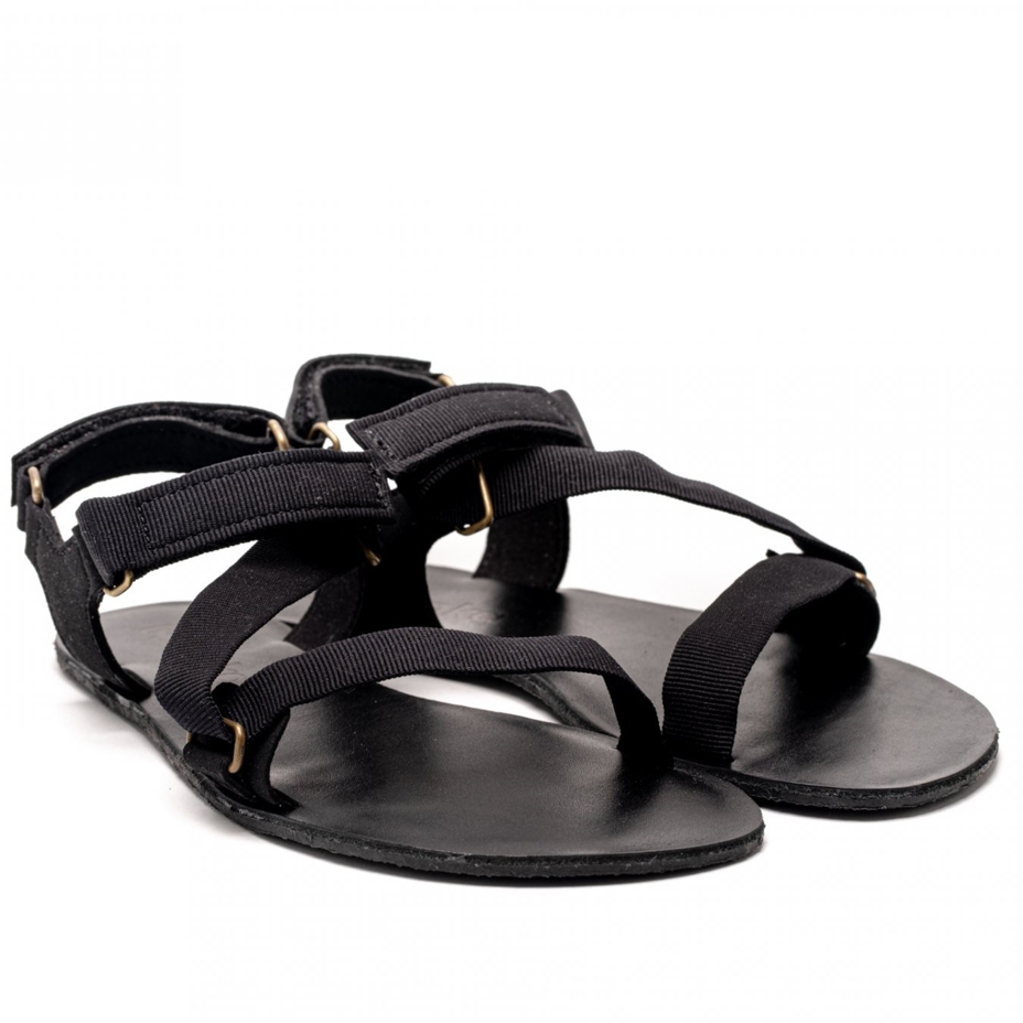 Flexi Leather Barefoot Sandals Black