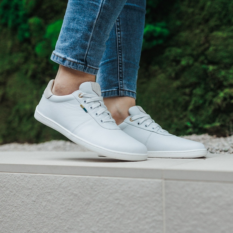 Royale Leather Barefoot Shoes White/Beige