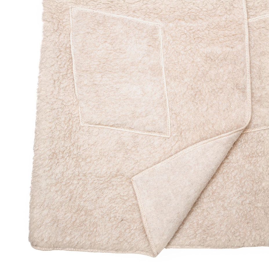 Sheep wool wrap vest Beige