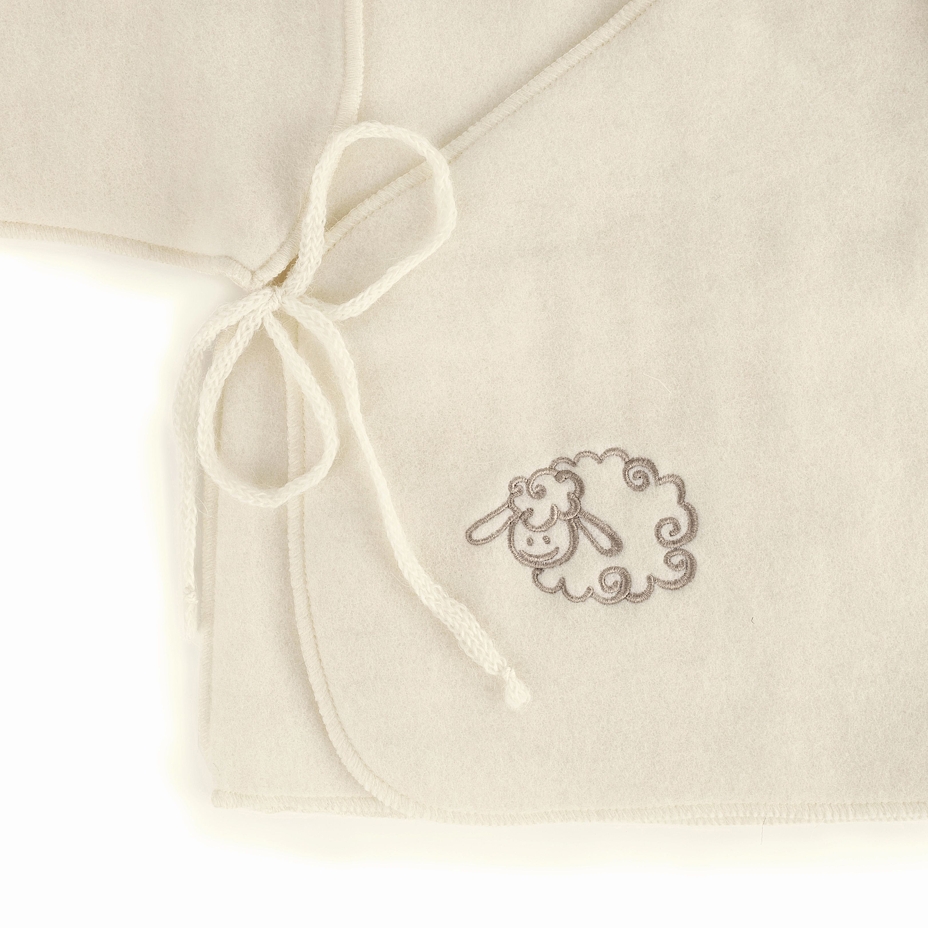 Newborn Wrap-Over Jacket White