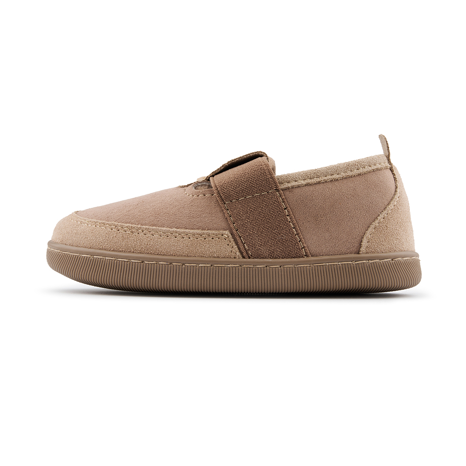 Kids’ Lele Leather Slippers with Wool Lining Beige