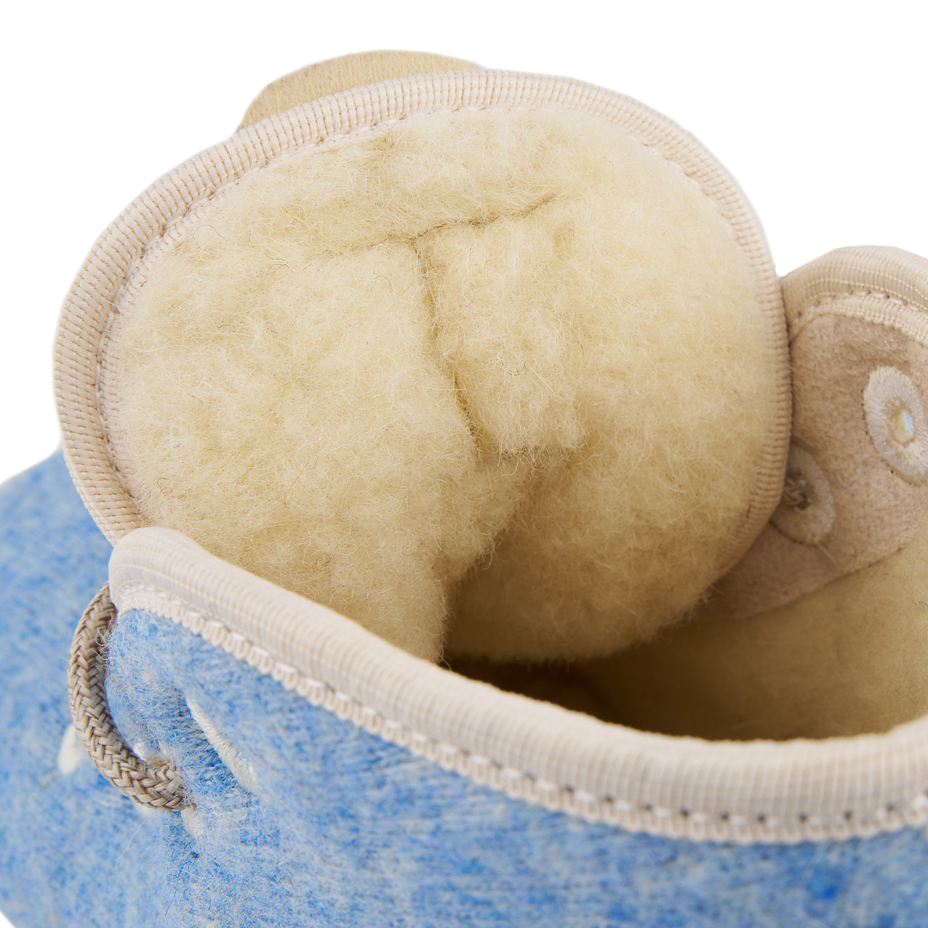 Woolee High-Top Wool Trainers with Lining Blue