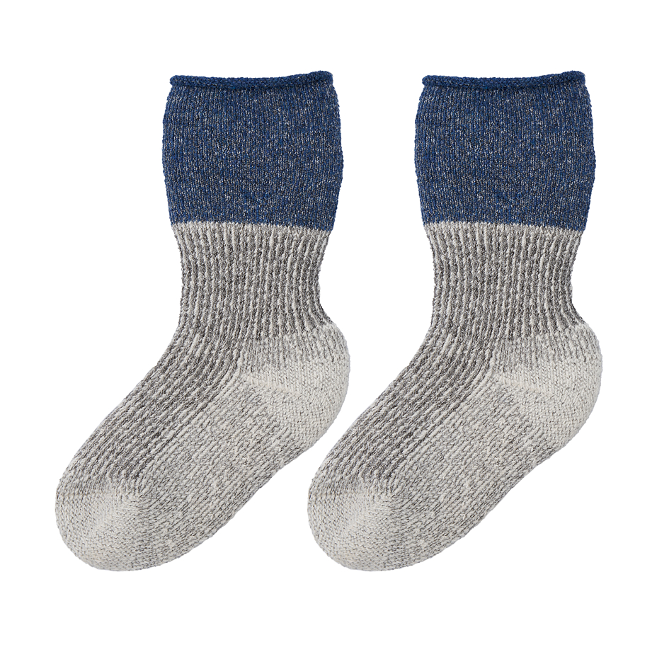 Kids’ Merino Wool Terry Socks Blue