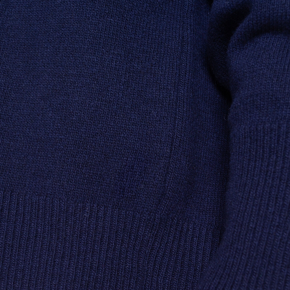 Merino Wool Turtleneck with Cashmere Ampio Navy