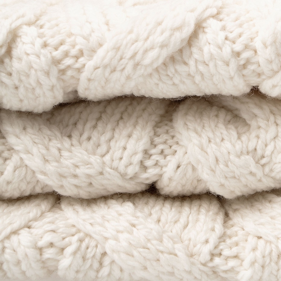 Supersoft Merino wool children's blanket natural