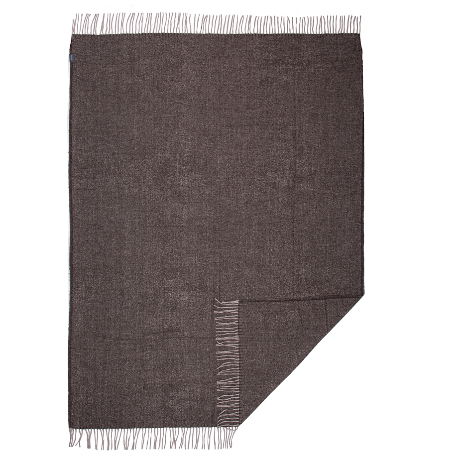 Woolee Throw with Sheep’s Wool Brown