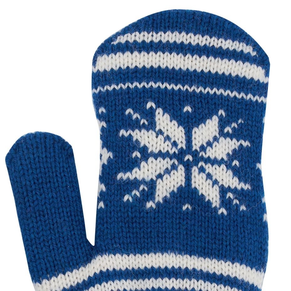 Kids’ Vlnka Wool Mittens P04 Navy Blue