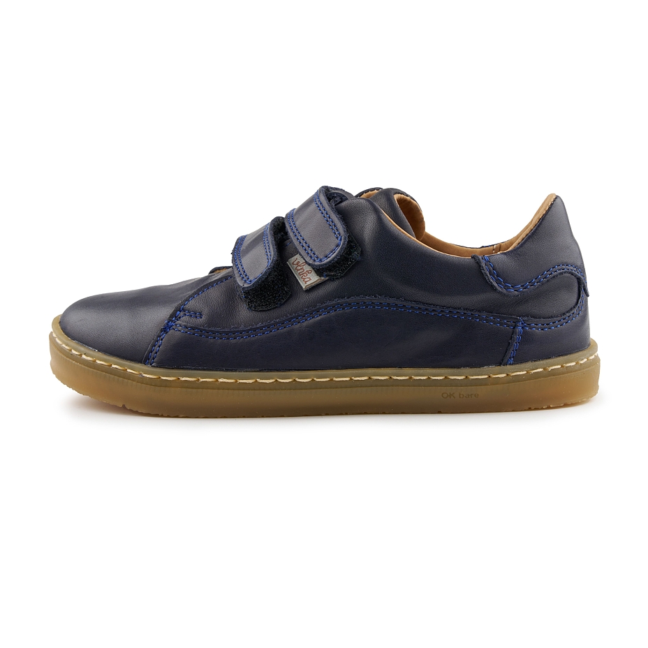 Kids’ Ada Barefoot Leather Trainers Blue