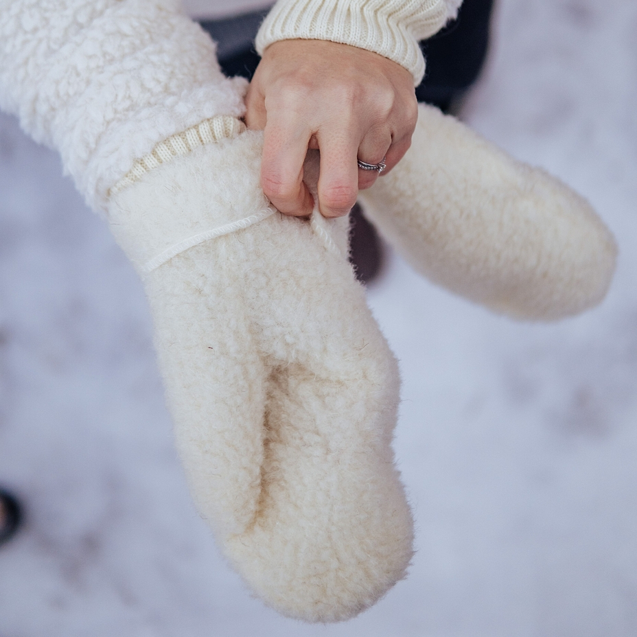 Wool Mittens Natural