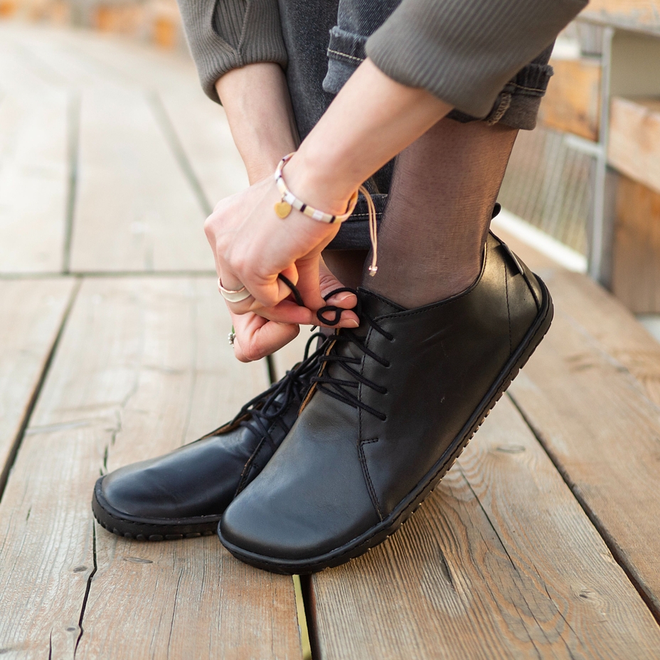 Women’s Olivie Leather Barefoot Shoes Black