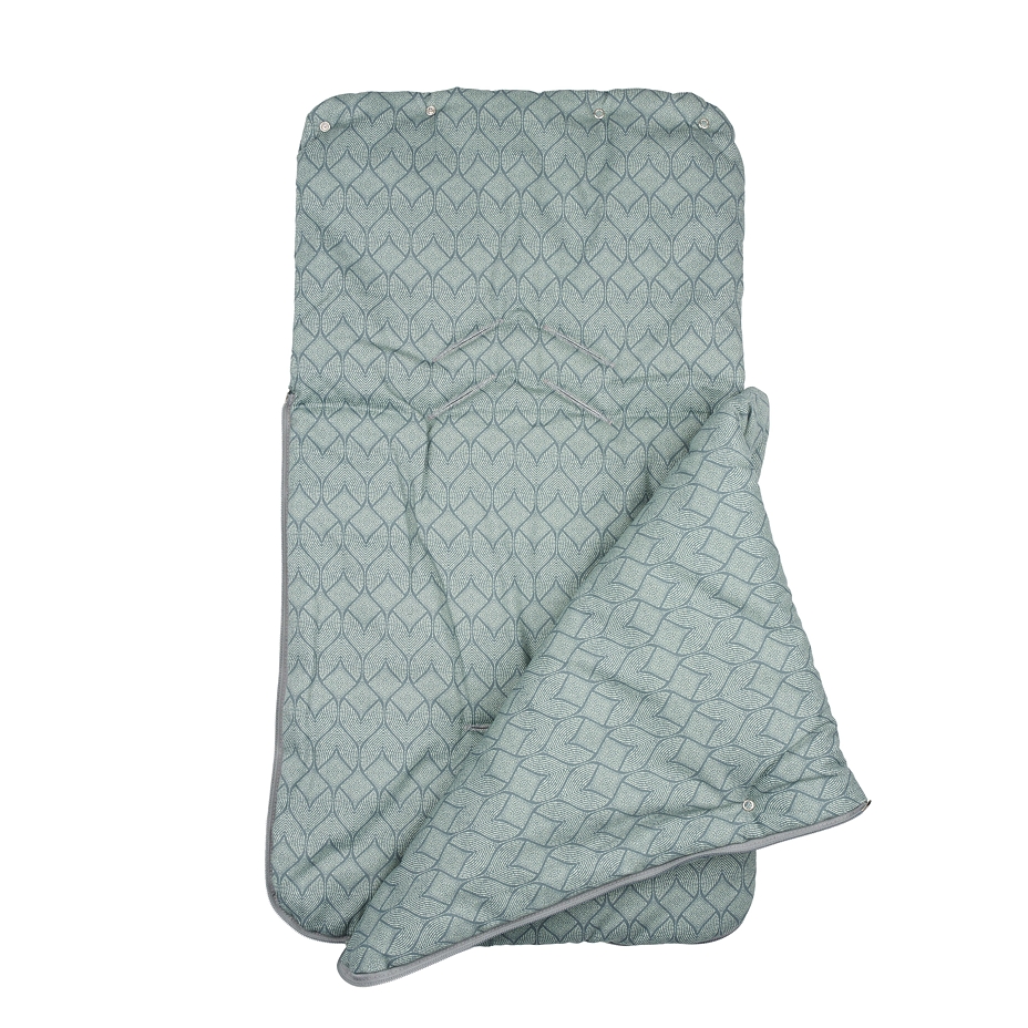 Baby cotton footmuff Vlnka green