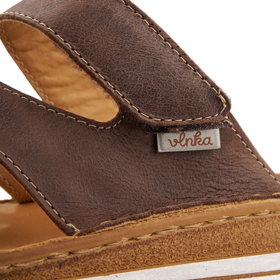 Women's orthopaedic leather slip-on shoes Venus brown