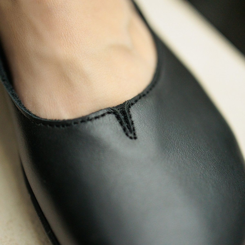 Bellissima Leather Barefoot Ballerina Pumps Black