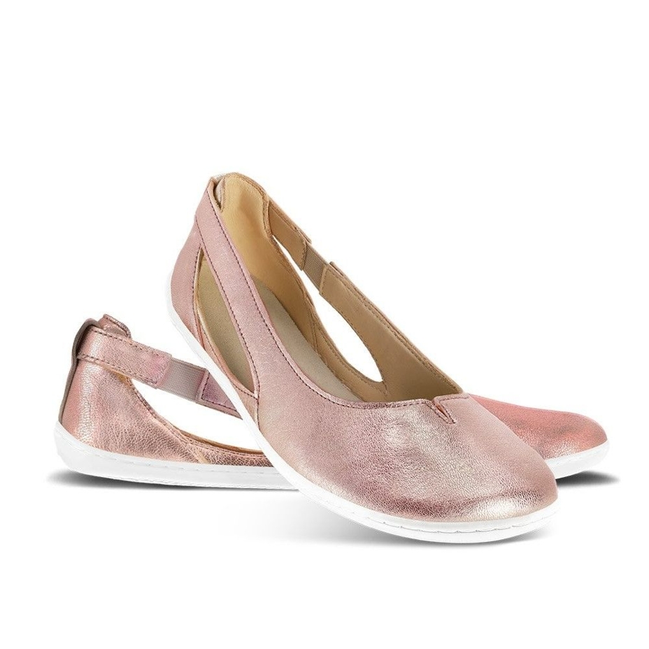 Bellissima Leather Barefoot Ballerina Pumps Pink