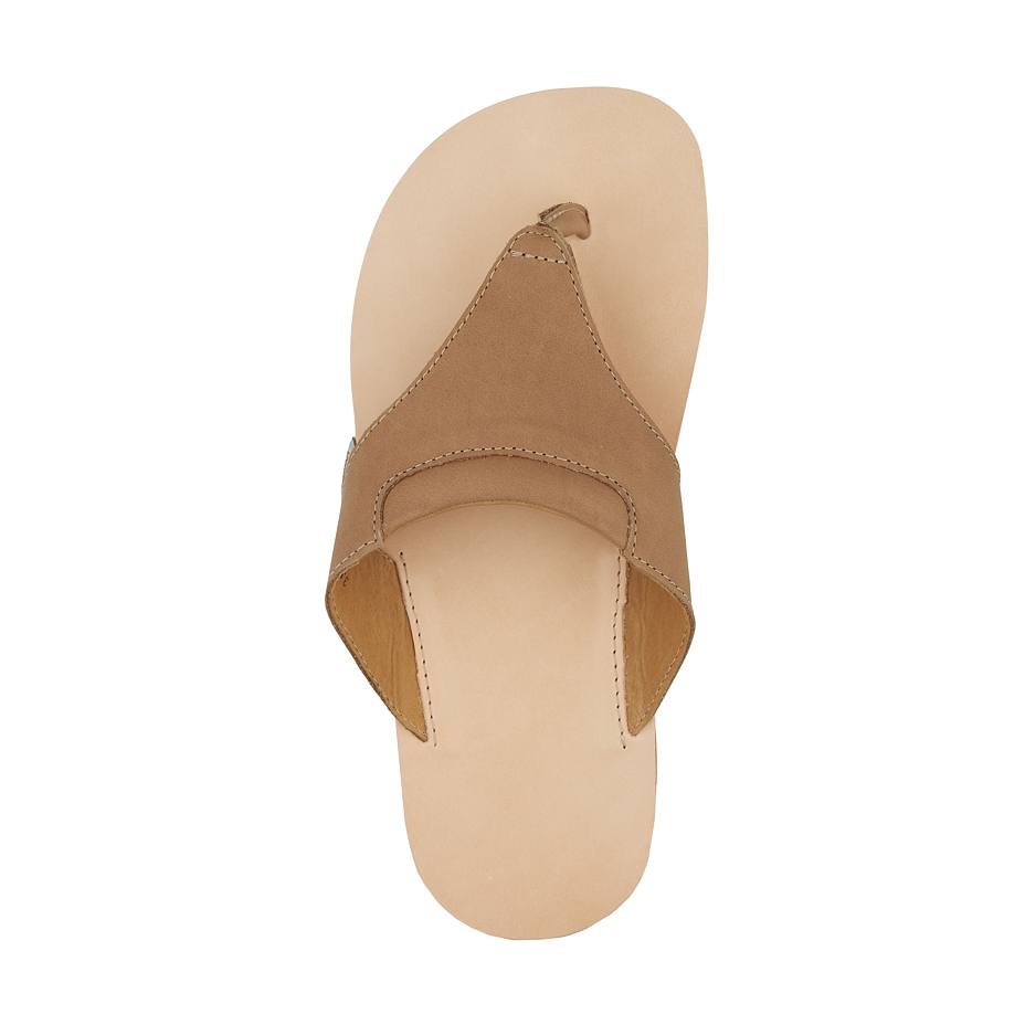 Women's barefoot leather slip-on shoes Elen light brown