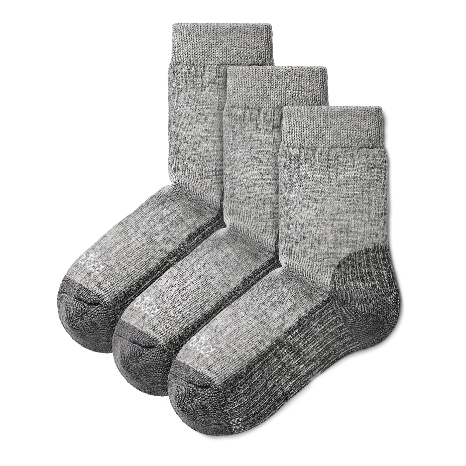 3 pairs Merino Loose Top Wool Socks Dark Grey