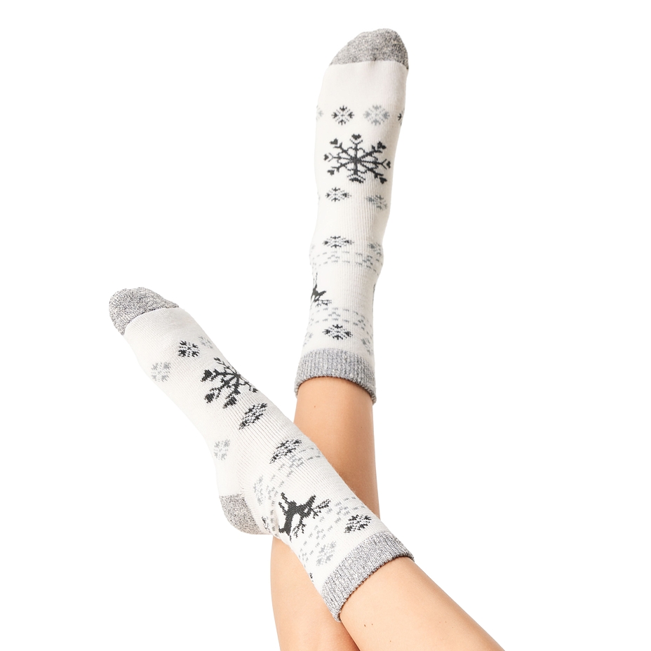 Merino Wool Socks Grey Deer