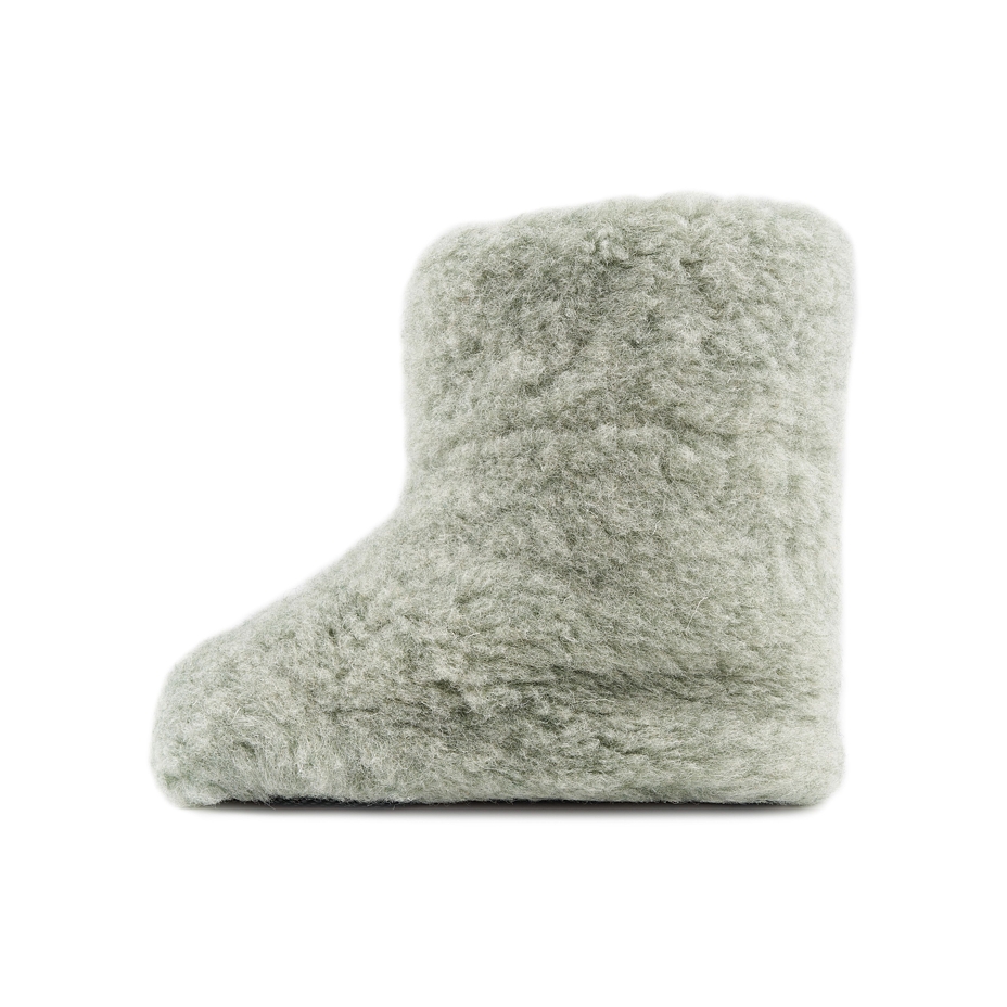 Wool TV Slipper Boots Green
