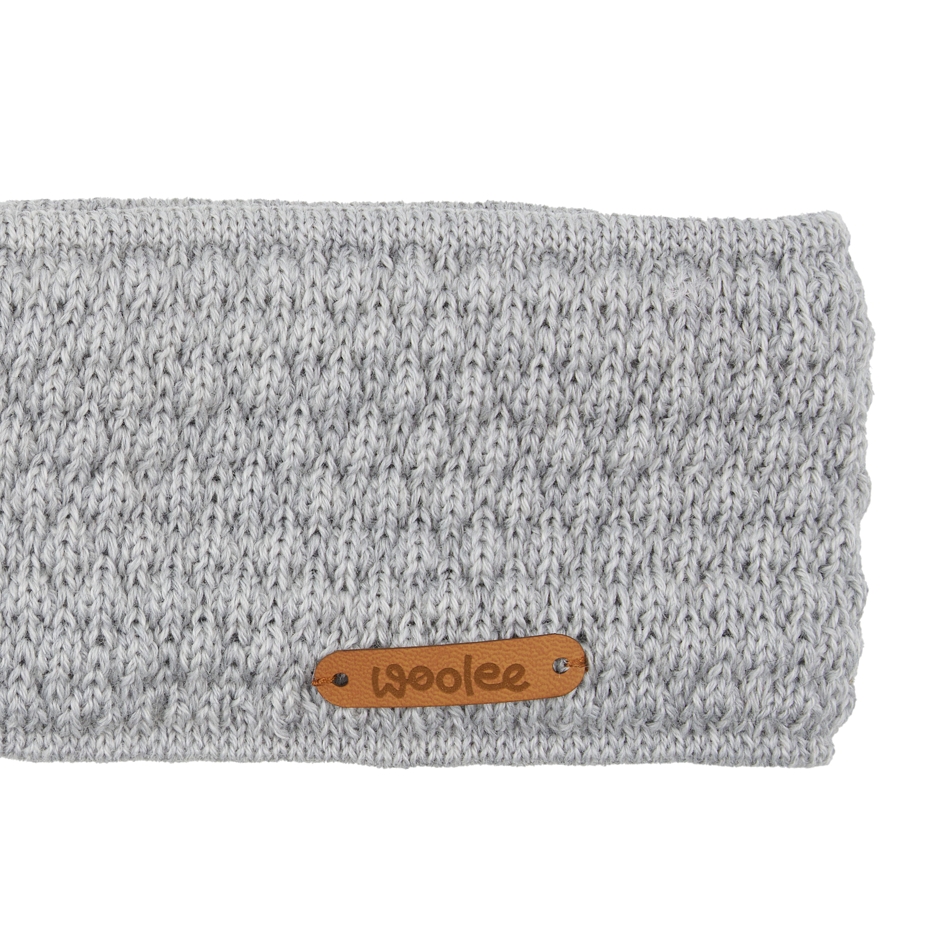 Woolen Headband Lined Moni Light Gray