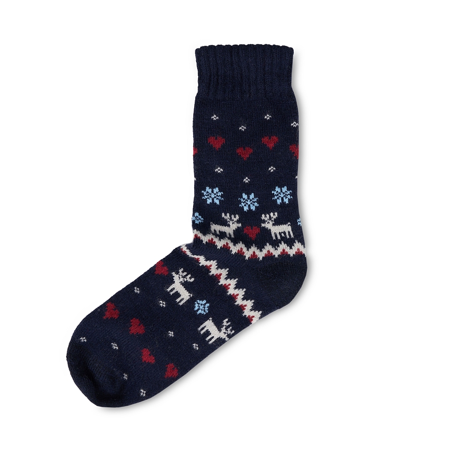 3 pairs of socks Merino sheep wool reindeer love
