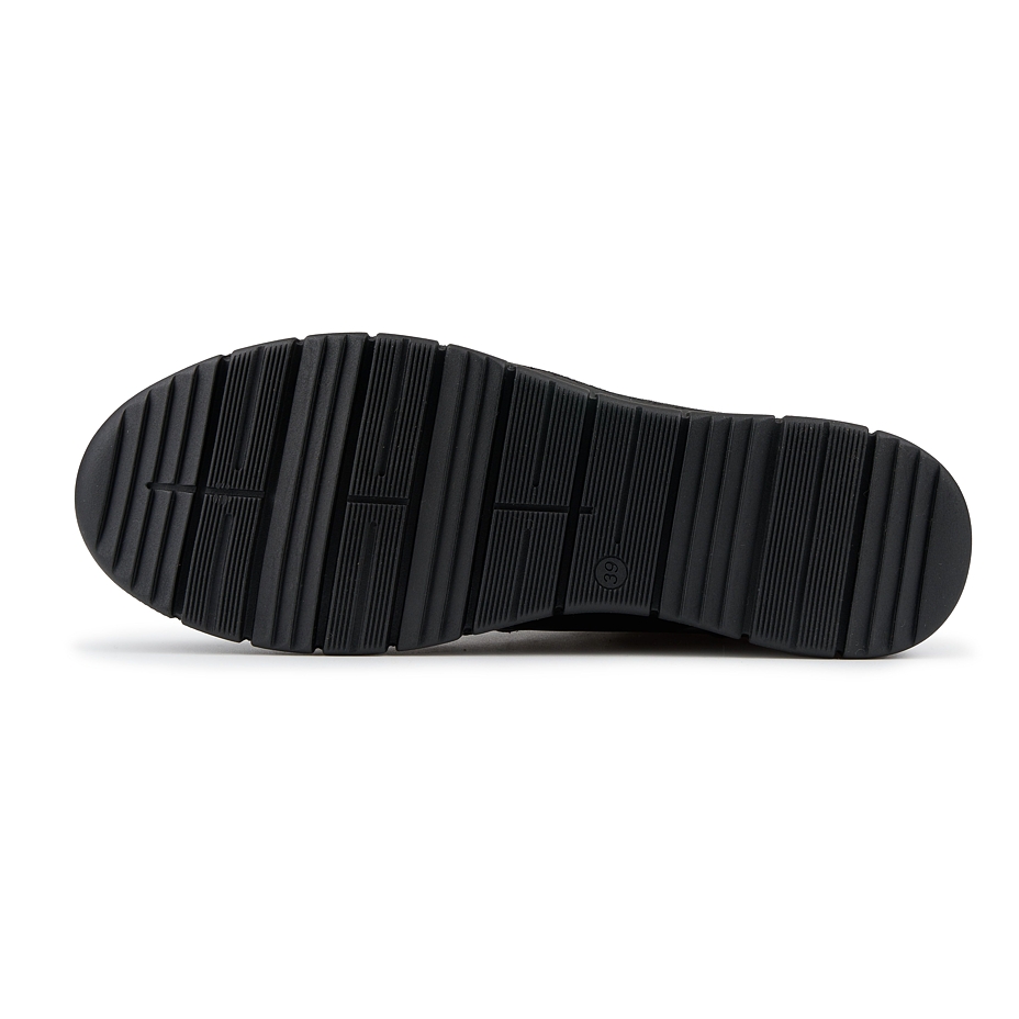 Women's Leather Shoes with Sheep Wool Eliska Black