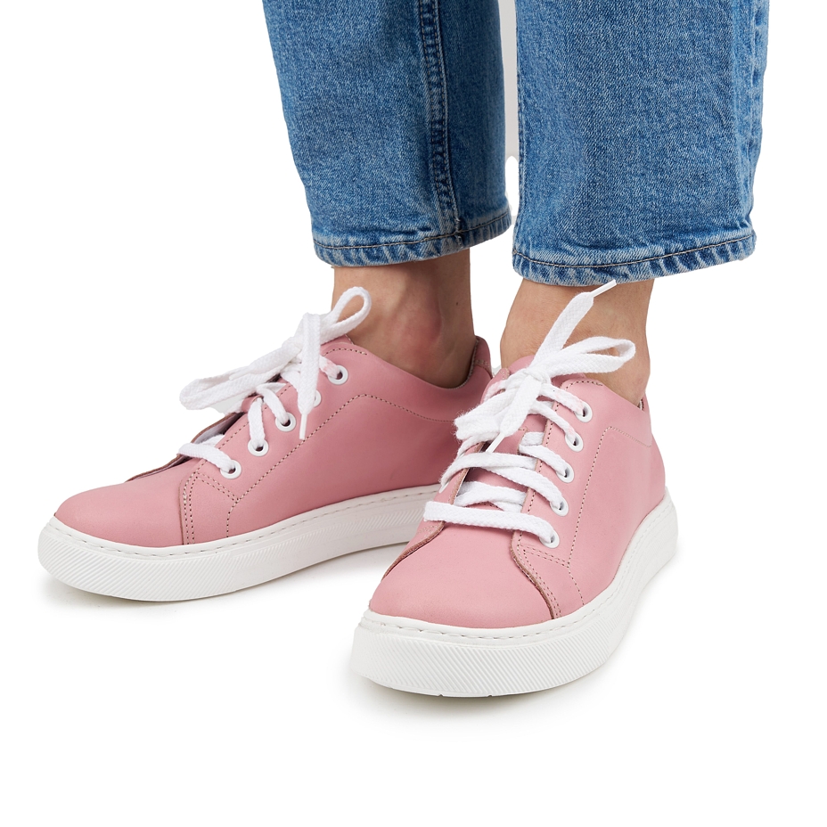 Women's orthopedic leather sneakers Viola pink