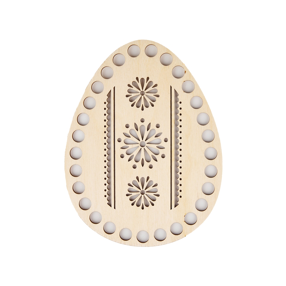 4 pcs of wooden Easter eggs with holes for creation