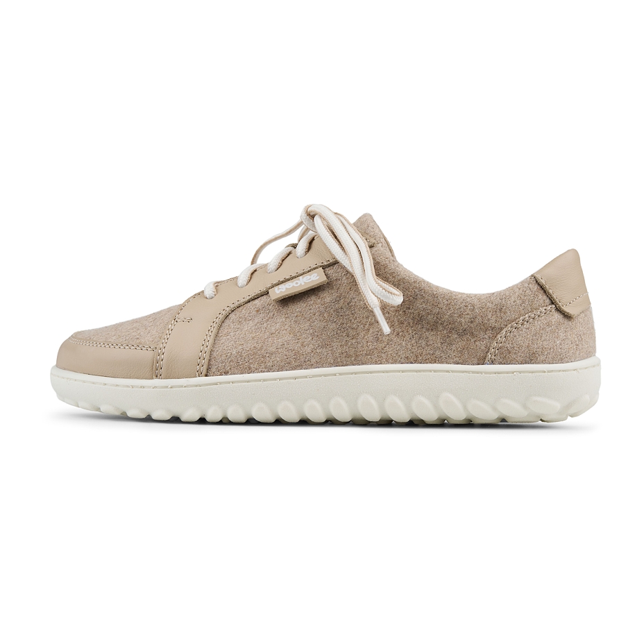 Women’s barefoot wool sneakers Teo beige