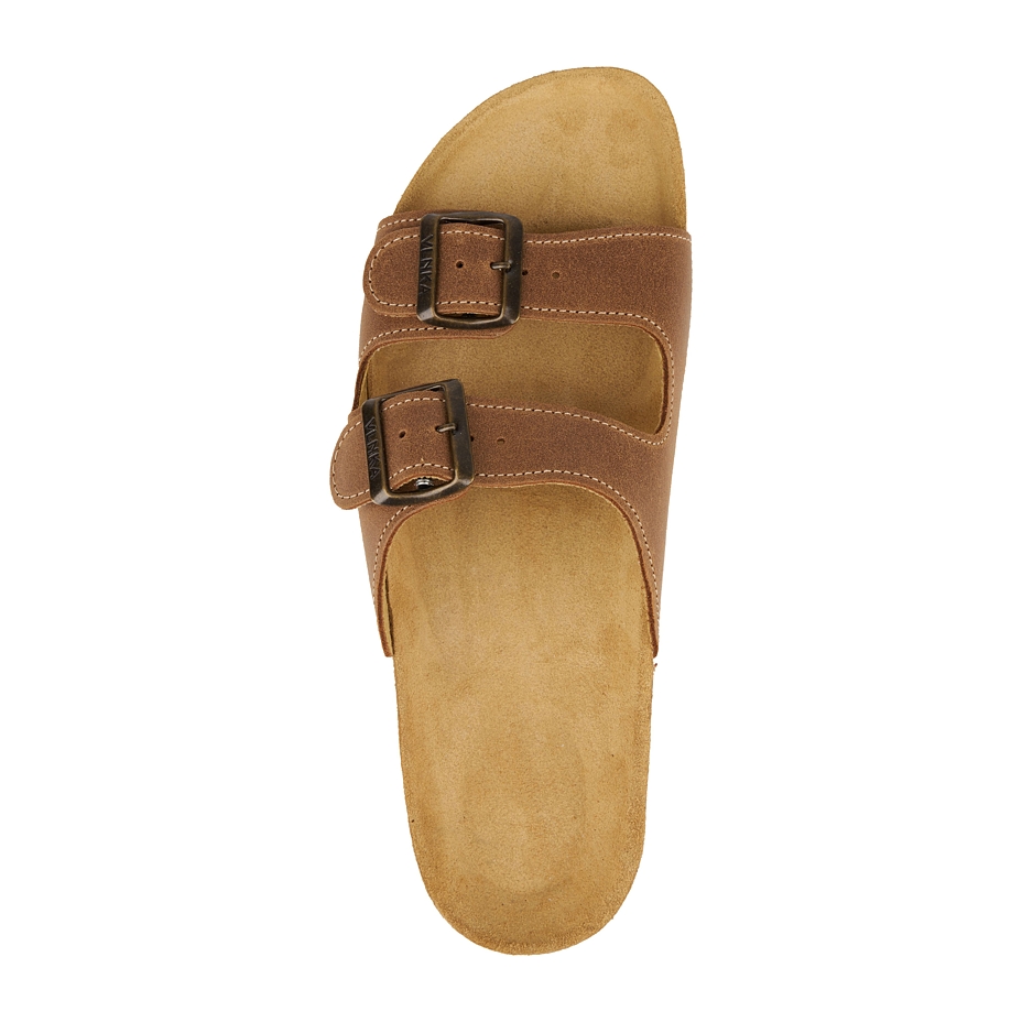 Men's anatomical cork slip-on shoes Alex brown