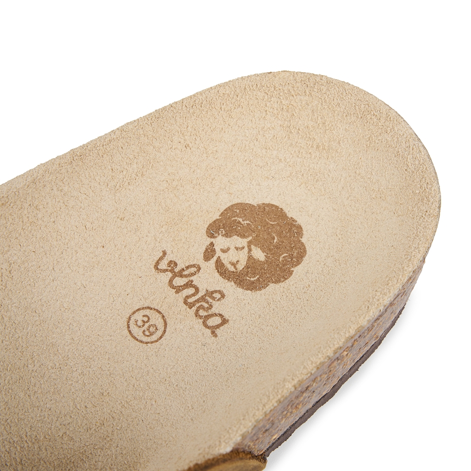 Women's cork anatomical slip-on shoes Vanda brown