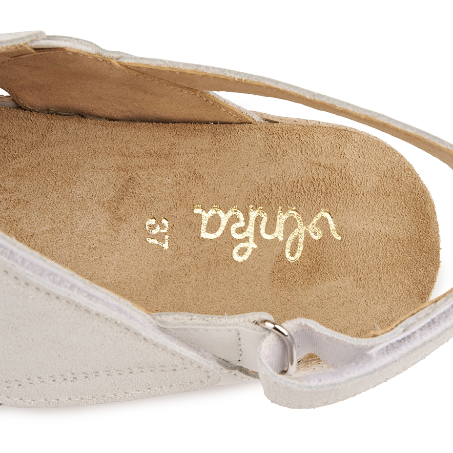 Ladies leather sandals Danka silver