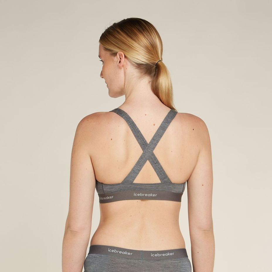 Merino bra 125 Cool-Lite Sprite Racerback Bra Icebreaker Gritstone