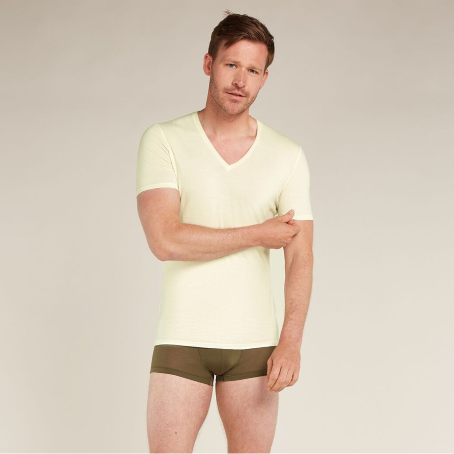 Men's T-shirt Merino 150 Anatomica SS V Icebreaker Undyed