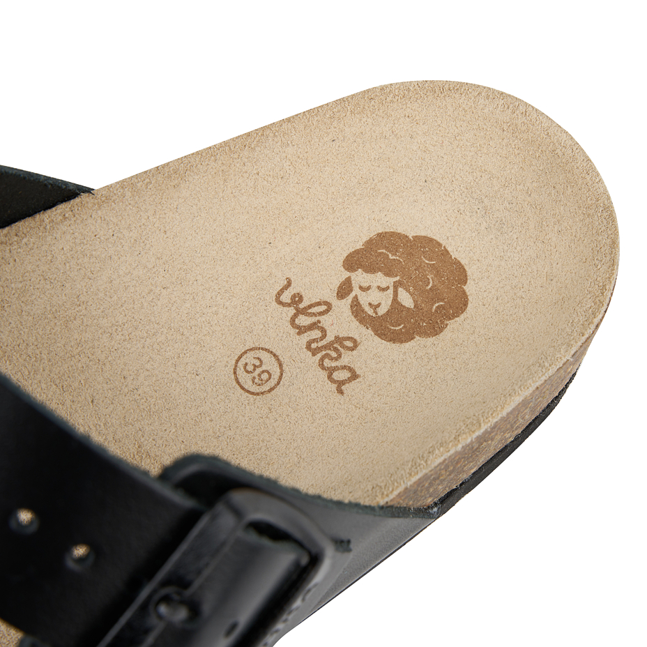 Women's cork anatomical slip-on shoes Viola black