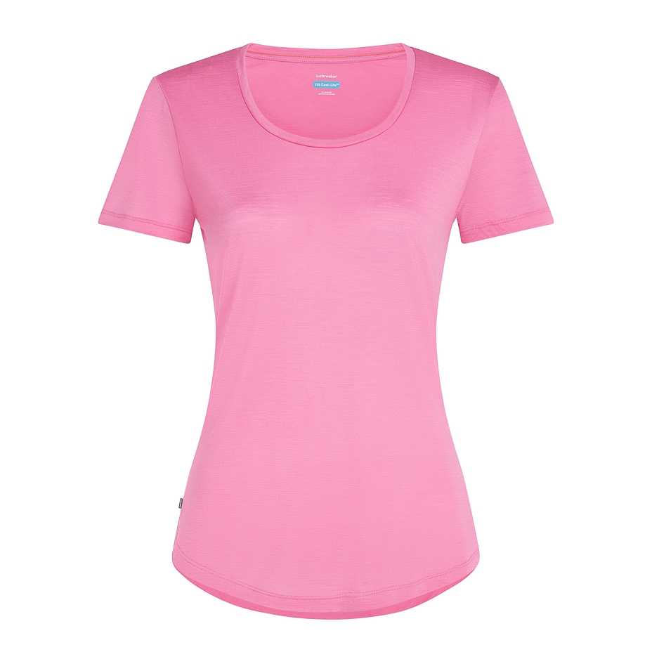 Women's T-shirt Merino Blend 125 Cool-Lite Sphere SS Scoop Tee Icebreaker Pop