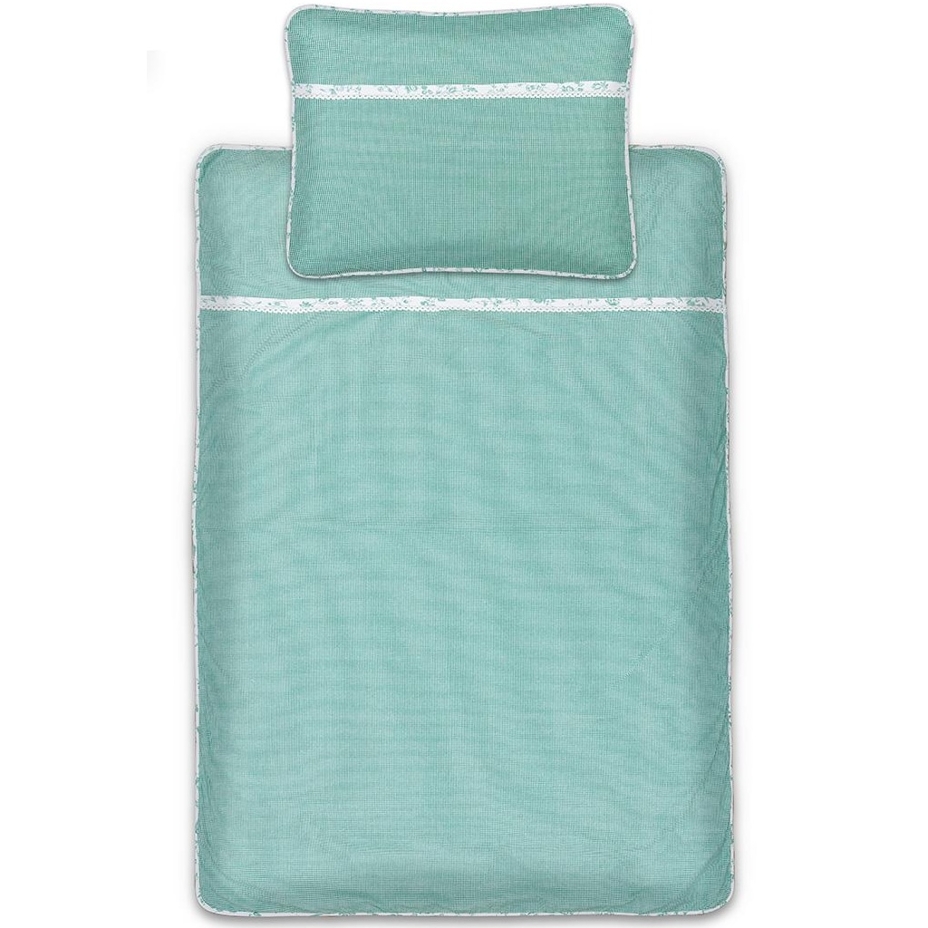 Cotton plaid bedding green