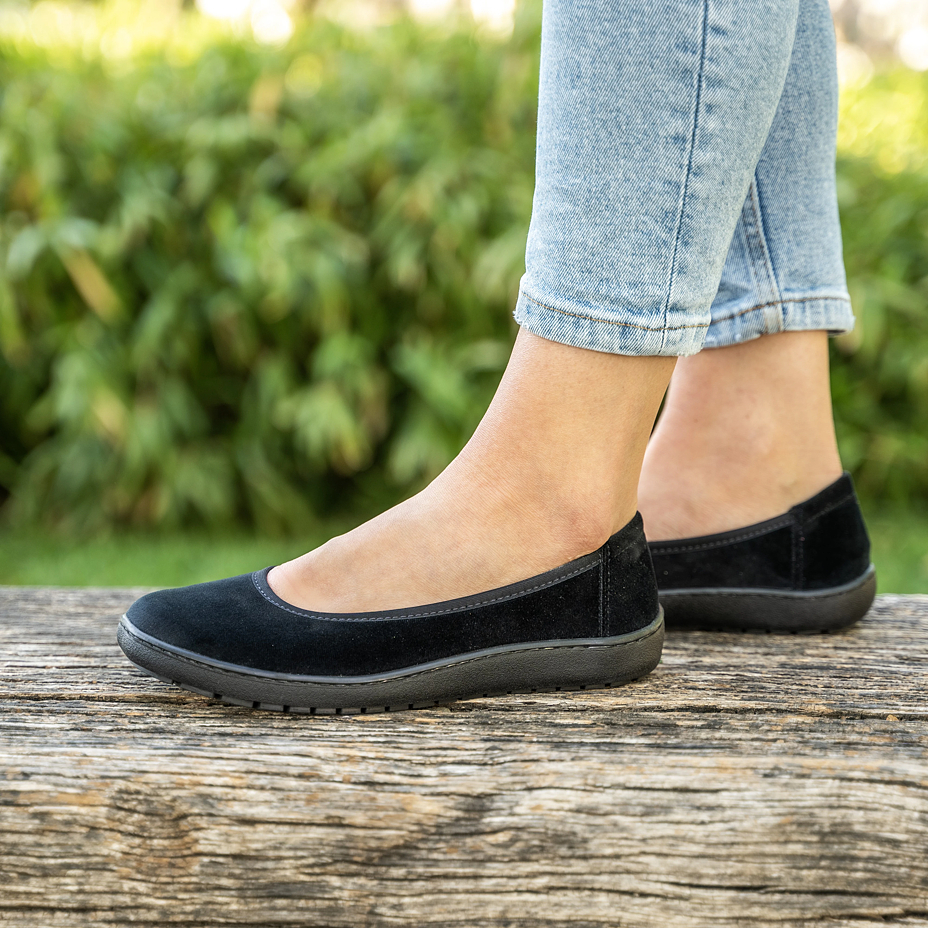 Women’s barefoot textile ballerinas Joli black