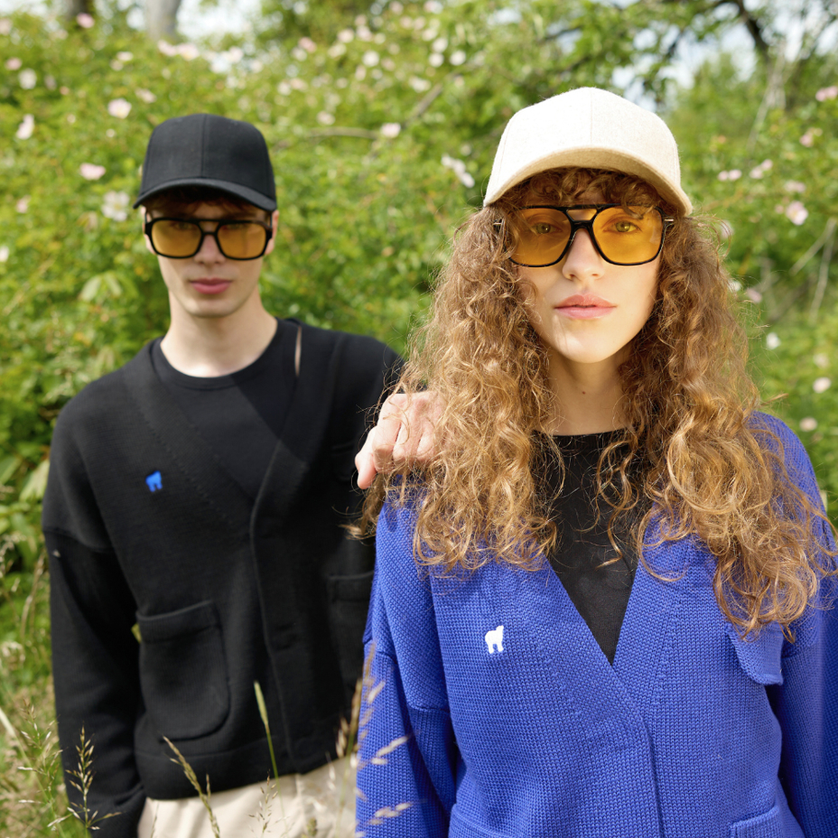 Merino Woolee Capsule wool cap beige/blue