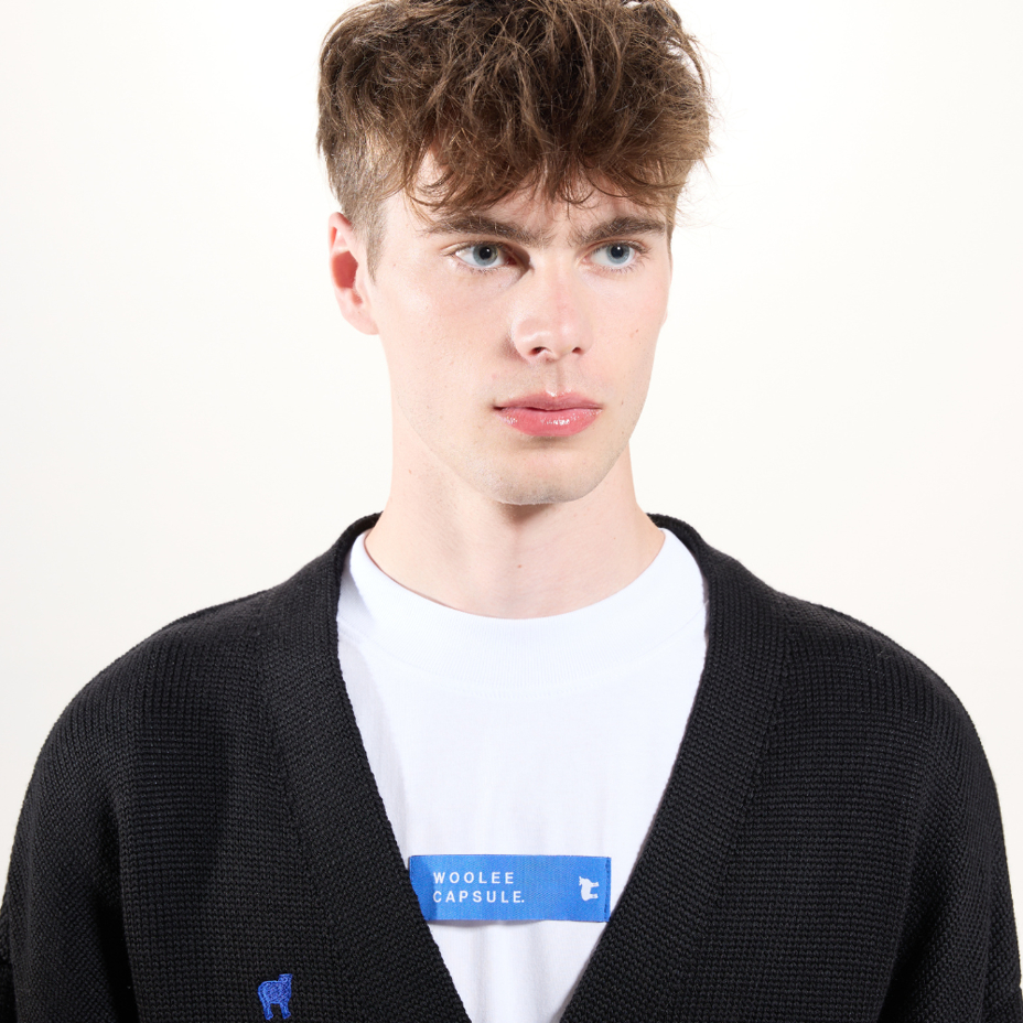 Merino Woolee Capsule wool cardigan black