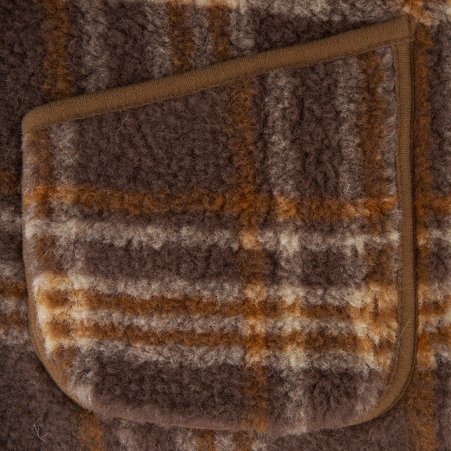 Women's wool jacket checkered brown