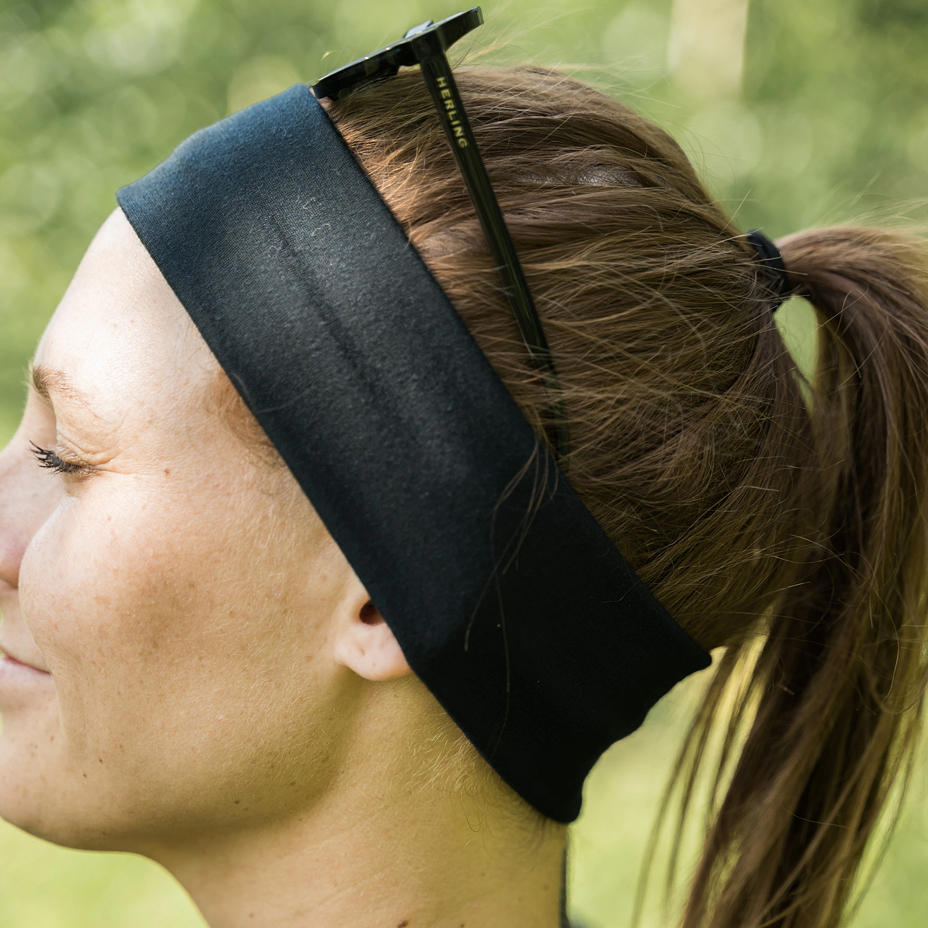 Thin Merino headband Woolee black