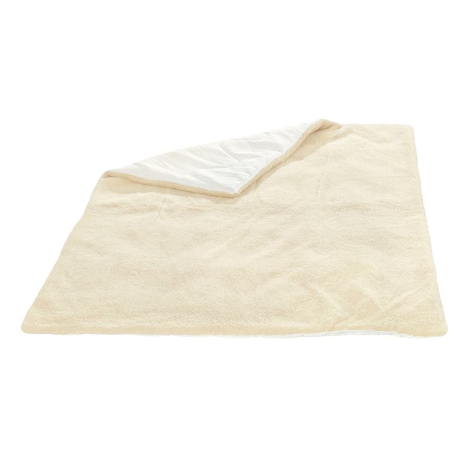 Reversible blanket with sheep wool and cotton 135x200