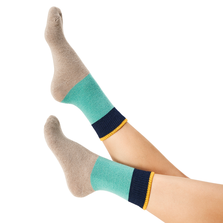 Merino Sheep Socks with Cashmere Beige