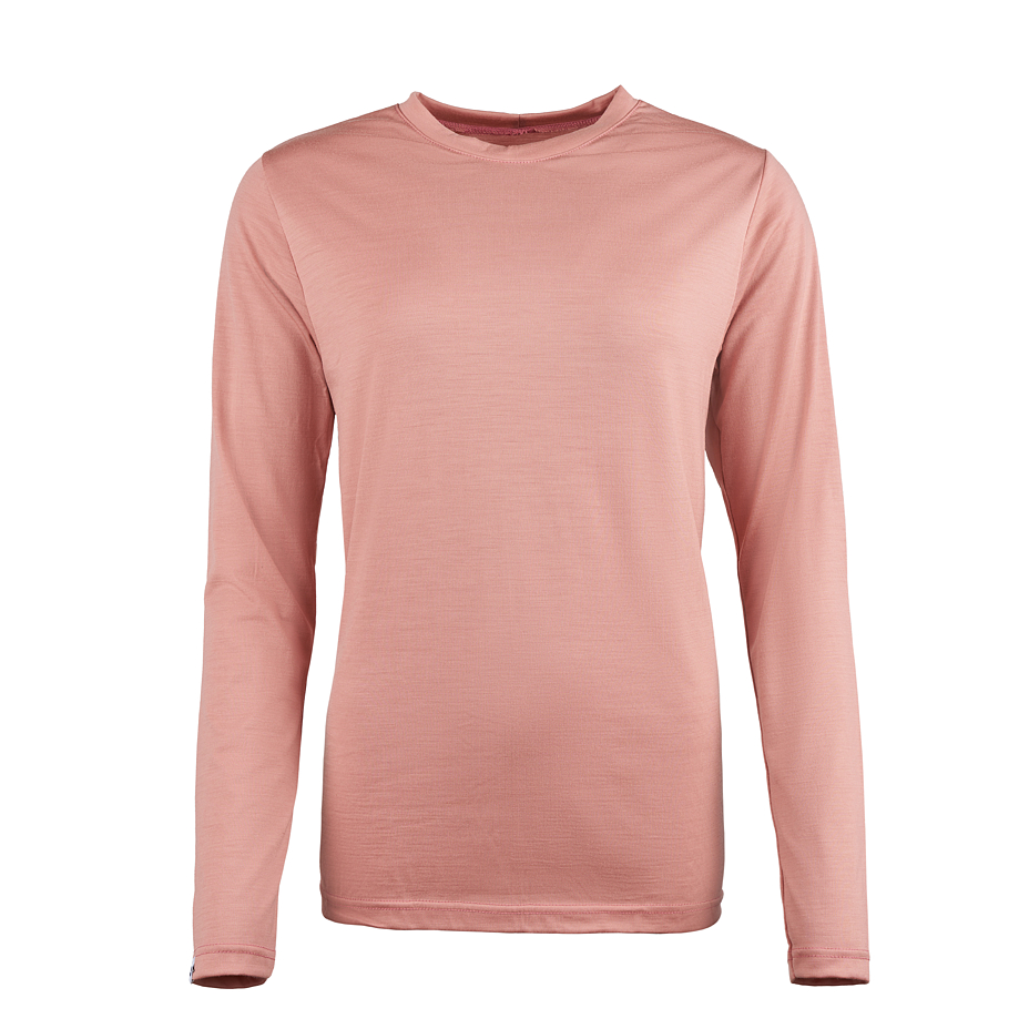 Women's Merino wool long-sleeve T-shirt Woolee pink
